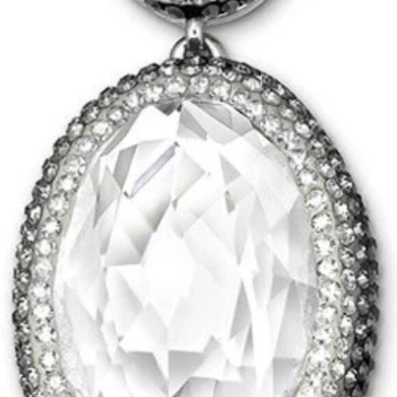 Swarovski Crystal Vita Oval Drop Pierced Earrings - Picture 7 of 7